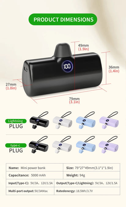 Fast Charging Mini Power Bank